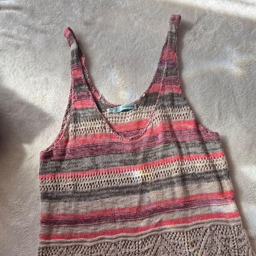 Maurices Multicolor Striped Large Tank Top